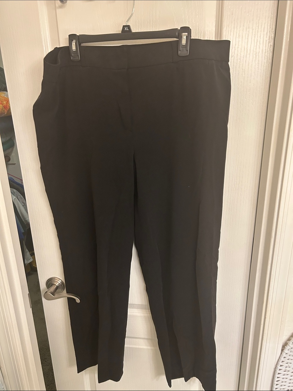 Larry Levine Black Boot Cut Dress Pants